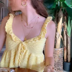 Ruffle bralette top