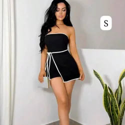 Enterizo negro tipo vestido