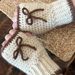 Guantes con lazos