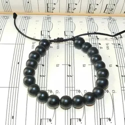 Pulsera de onix negro y blanco 