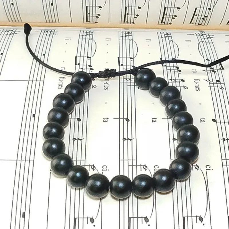 Pulsera de onix negro y blanco 