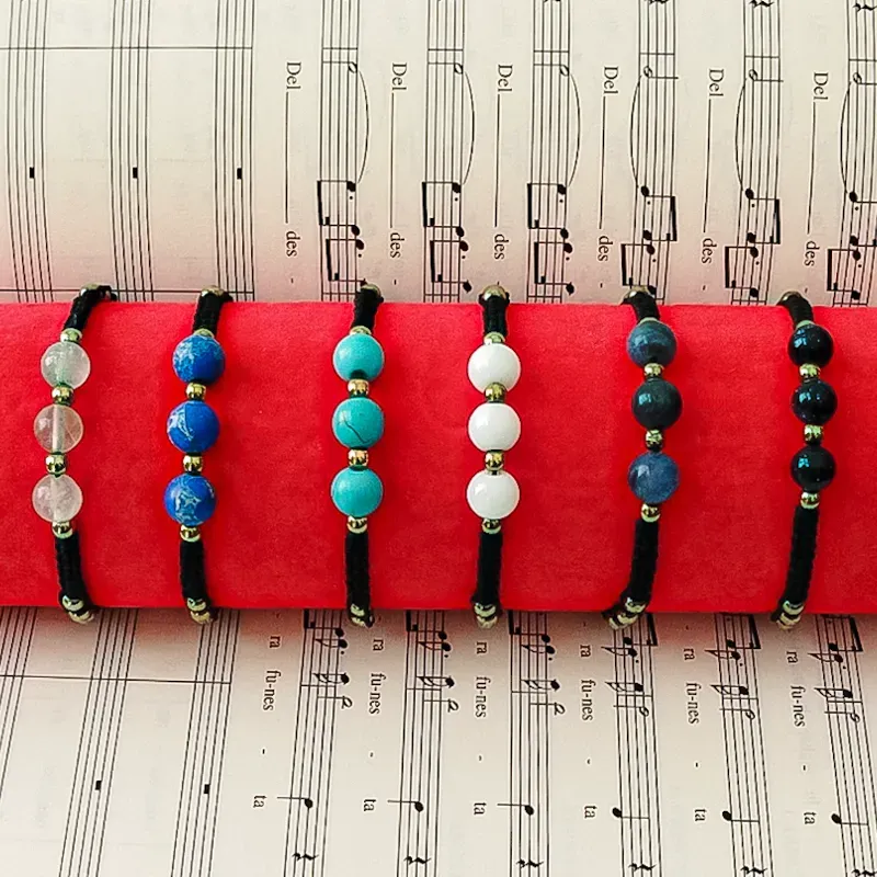 Pulsera tejidas con piedras 