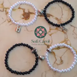 Pulseras de parejas de perlas 