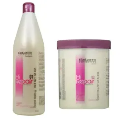 Dúo de Shampoo + Mascarilla Salerm Hi Repair