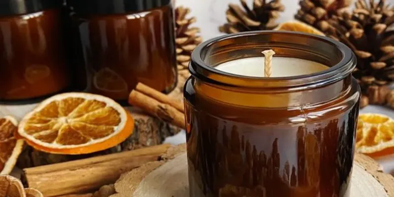 Frascos ámbar para decorar