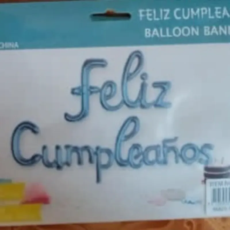 Feliz cumpleaños azul claro
