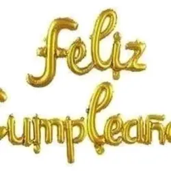 Feliz cumpleaños dorado