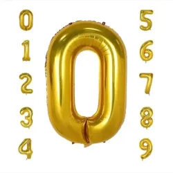 Número 0 dorado 