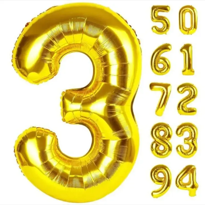 Número 3 dorado