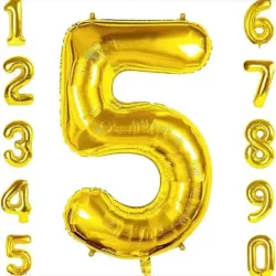 Número 5 dorado