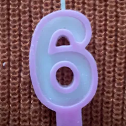 Vela #6 rosado