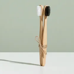 Cepillo de Dientes Biodegradable de Bambú (dúo)