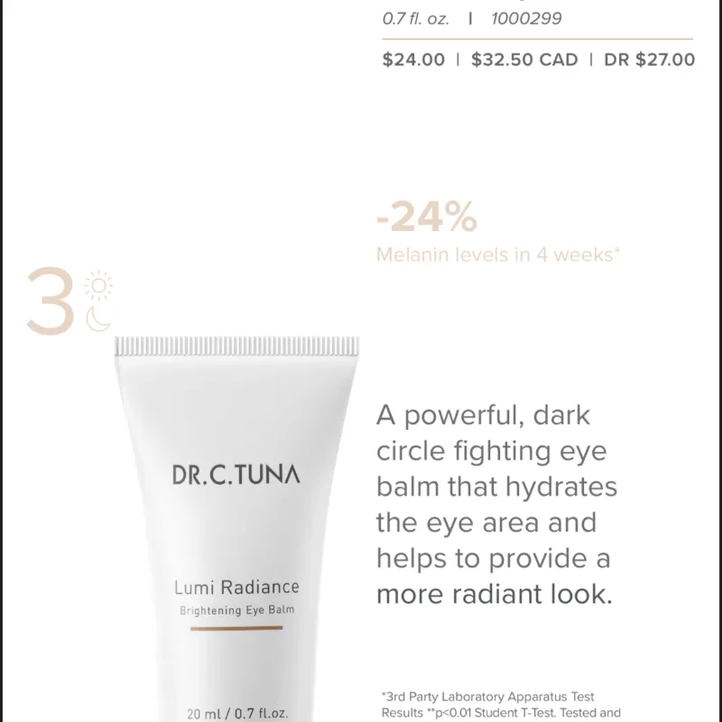 Crema iluminadora de ojos Serie Lumi Radiance [pedido por encargo]