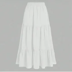 Falda larga con apertura lateral