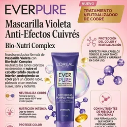L’Oréal Paris EverPure Mascarilla violeta anti-reflejos cobrizos 