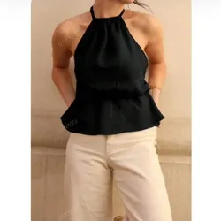 Top anudado de espalda abierta