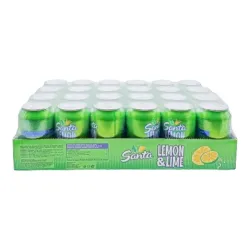 Caja de refresco de lata Ciego Montero de limón.