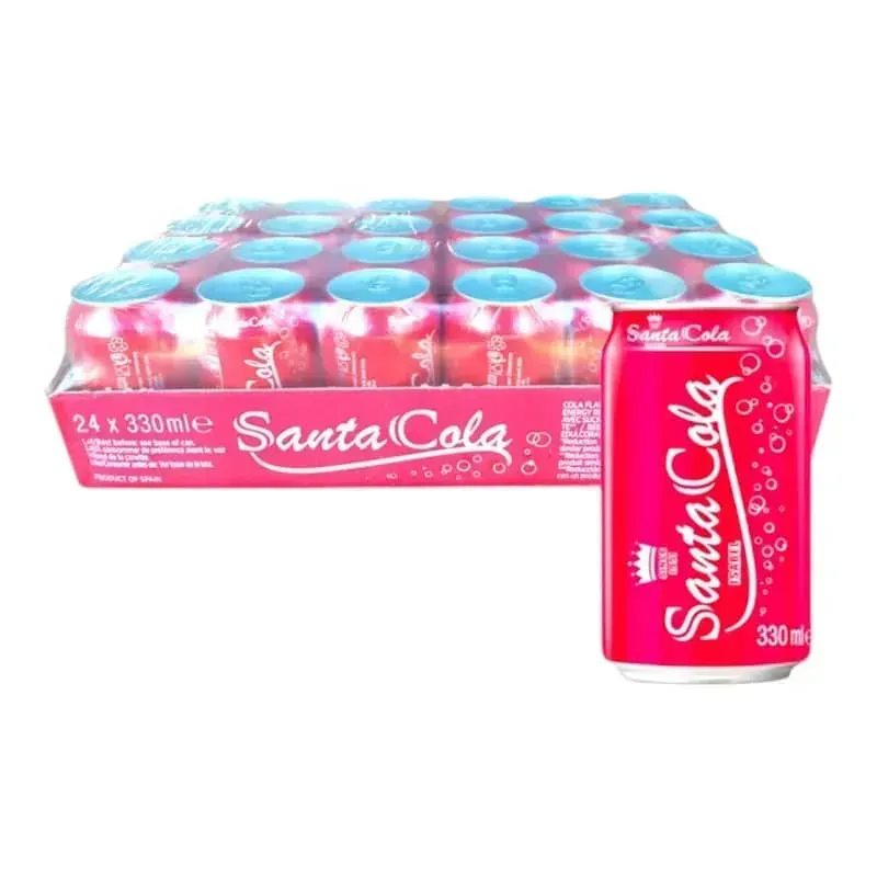Caja de refresco de lata Ciego Montero de cola.