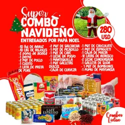  Combos de alimentos sorpresa entregados por santa Claus o Papá Noel  ( Incluyen fotos y video editado de la reacción de su familia )