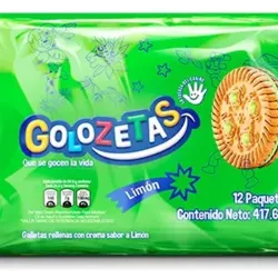 Paquete de galletas dulces de limón. 