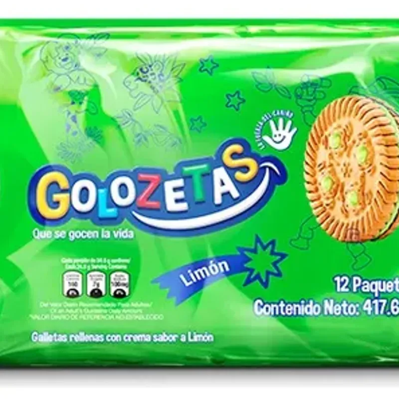 Paquete de galletas dulces de limón. 