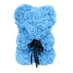 Oso Azul de Rosas 🌹 eternas
