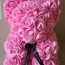 Oso Rosado de Rosas 🌹 eternas 