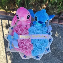 Ramo buchon con peluches de stich