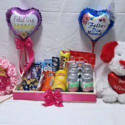 Caja Sorpresa Confituras Ramo 💐 y Peluche 
