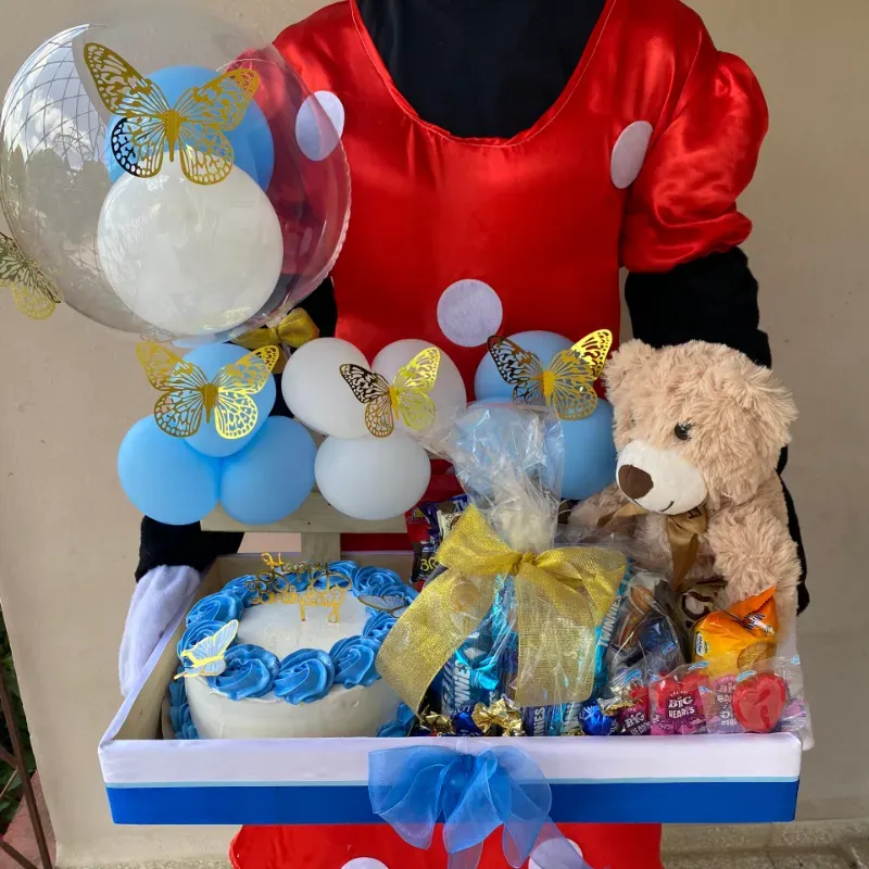 Cesta deluxe con pastel