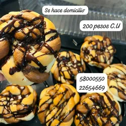 Bollitos trensado de chocolate 