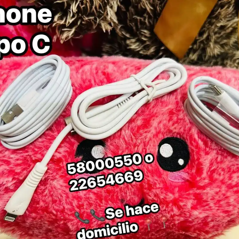 Cable de iPhone y tipo C 