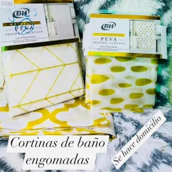 Cortinas de baño engomadas