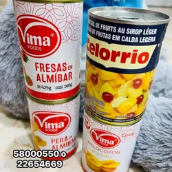 Frutas en almíbar 