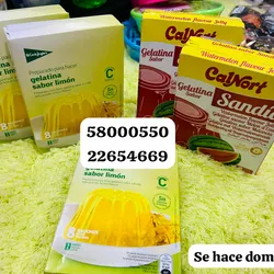 Gelatina , dos sobres trae la caja 