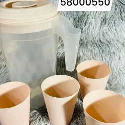 Juego de jarra y 4 vasos