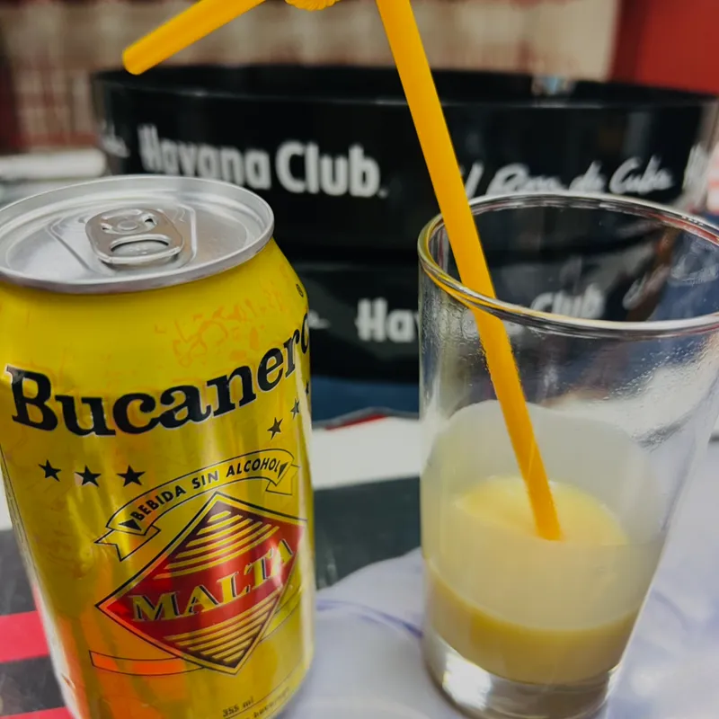 Malta bucanero con leche condensada 🤤