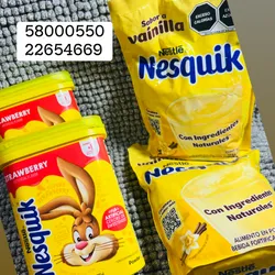 Nesquik , fresa y vainilla