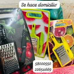 Tabla para la cocina ,Guayo y cuchillo ,buen material 