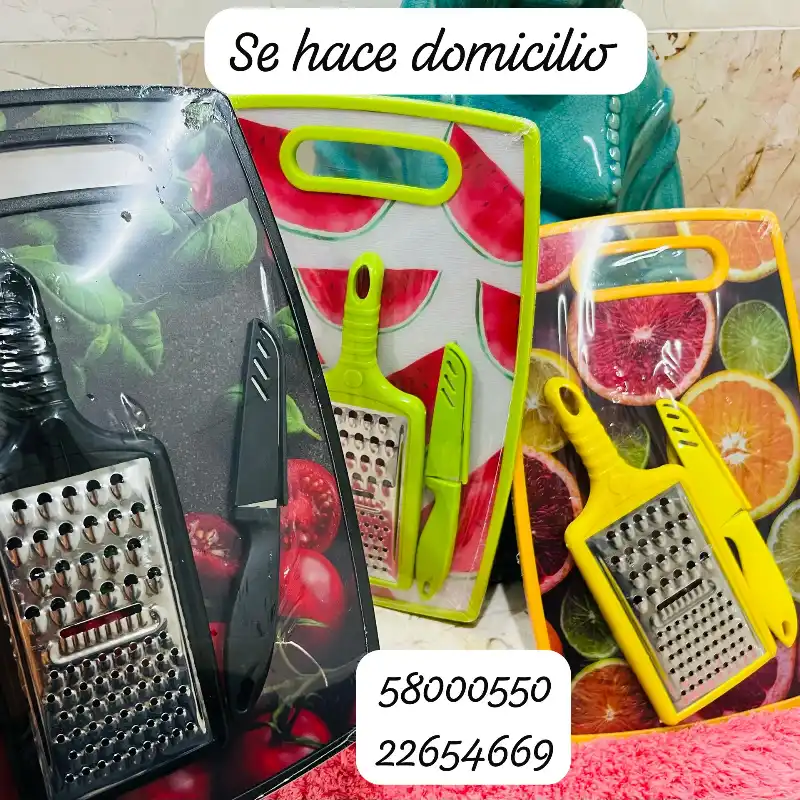 Tabla para la cocina ,Guayo y cuchillo ,buen material 