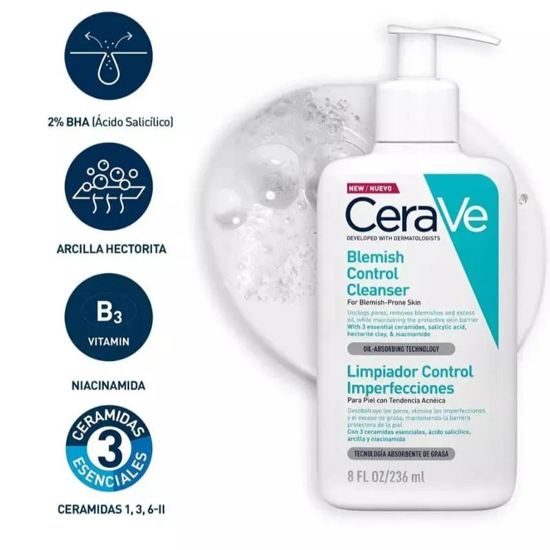 🩵 Gel limpiador Control Imperfecciones CeraVe