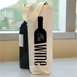 Bolsa de lienzo para botellas personalizada