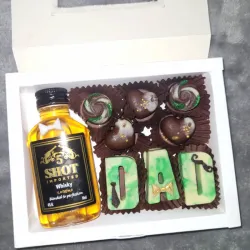 Bombones para papá con mini botella 