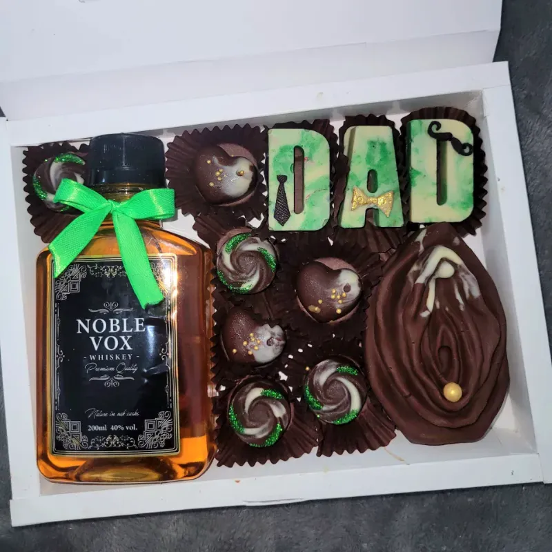 Bombones para papa con mini botella 200 ml