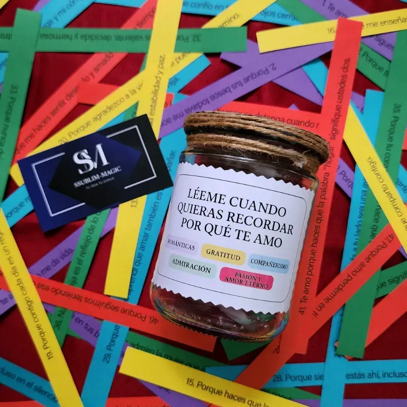 Frasco 50 razones para amarte