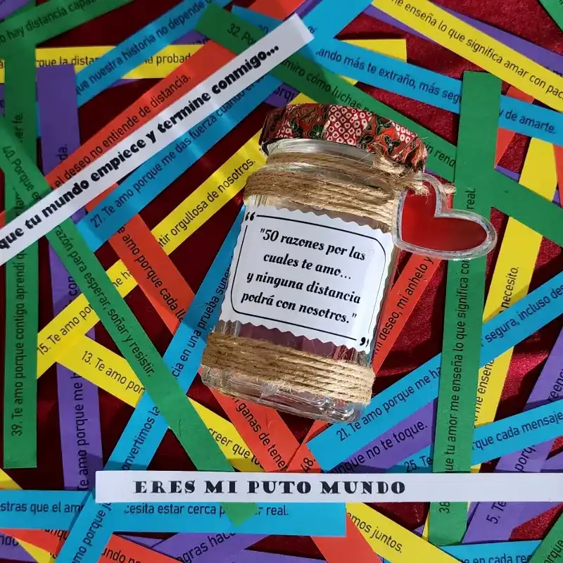 Frasco 50 razones para amarte