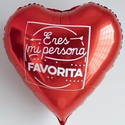 Globo mediano corazón con frase 