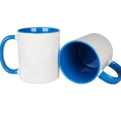 Jarra blanca y azul