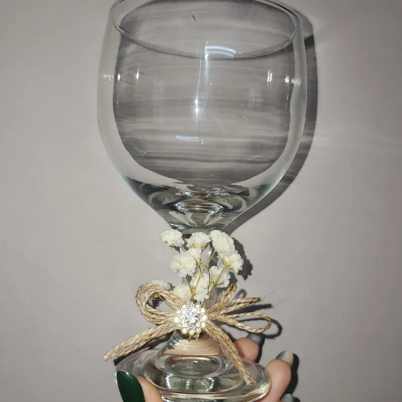 Juego de 2 Copas decoradas o grabadas