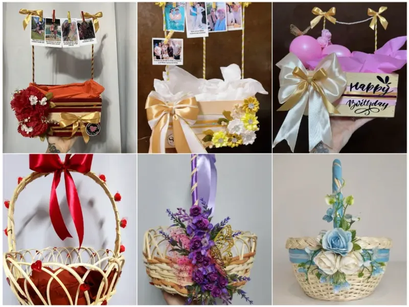 Cajas y cestas decoradas